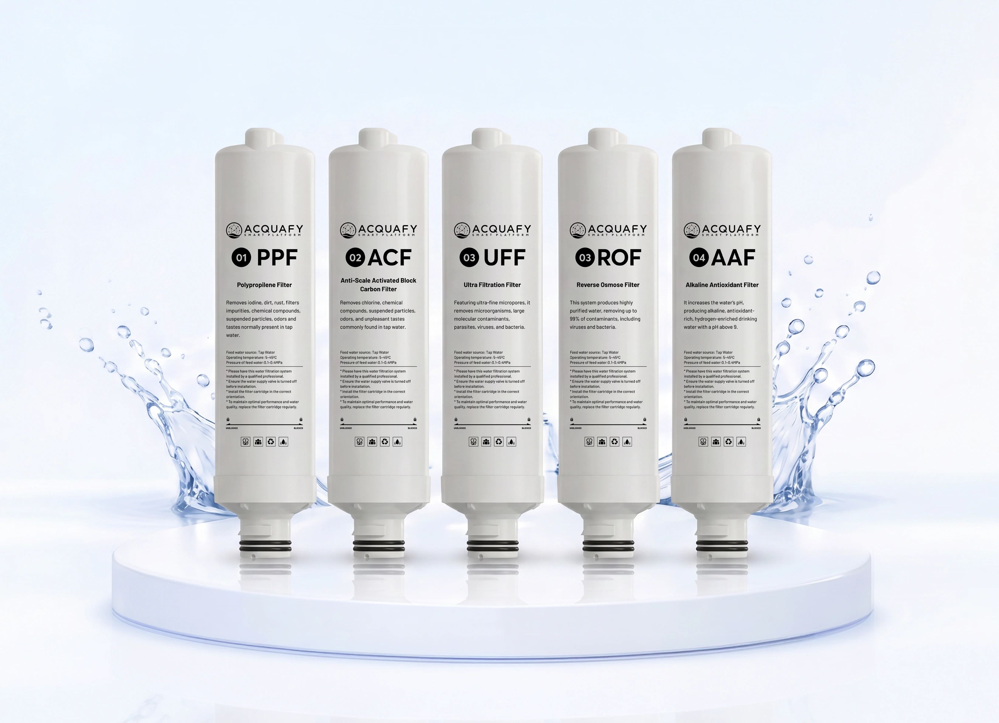 Filtros Acquafy — linha completa