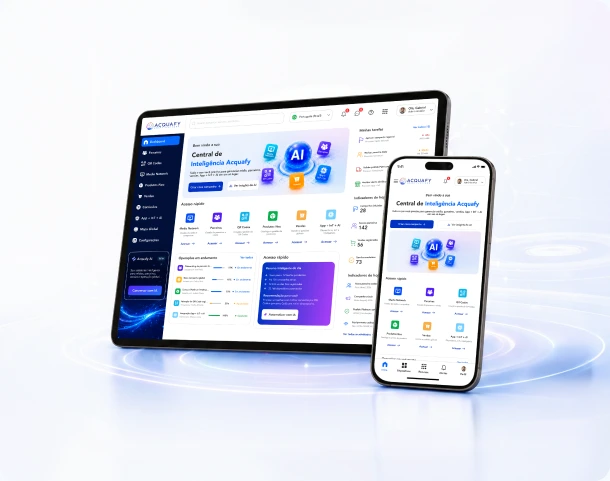 Acquafy Platform — tablet and smartphone